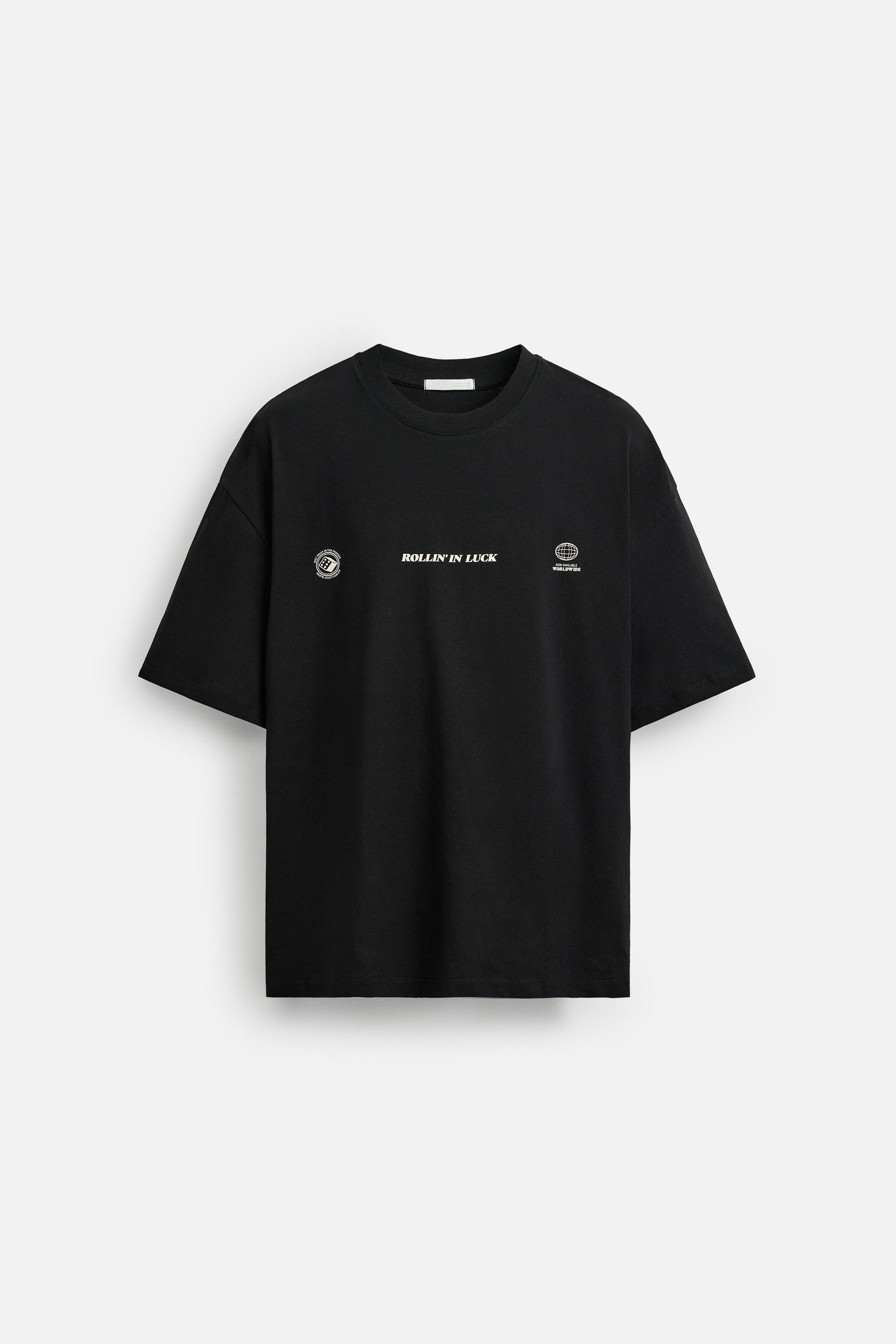 ［ZARA］ダイスプリントTシャツ DICE PRINT T-SHIRT - Black | ZARA United States