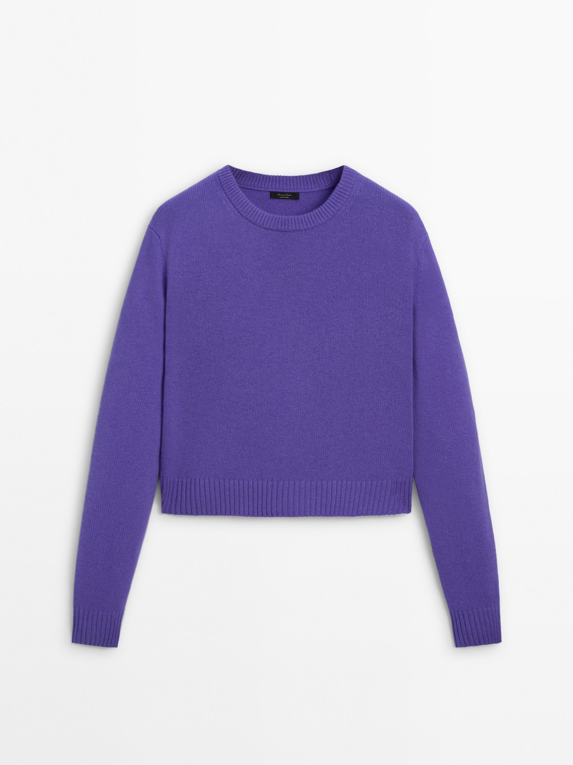 RESERVED FOR LAUREN T: Zara Knit Purple on sale Flower Sweater EUC HTF