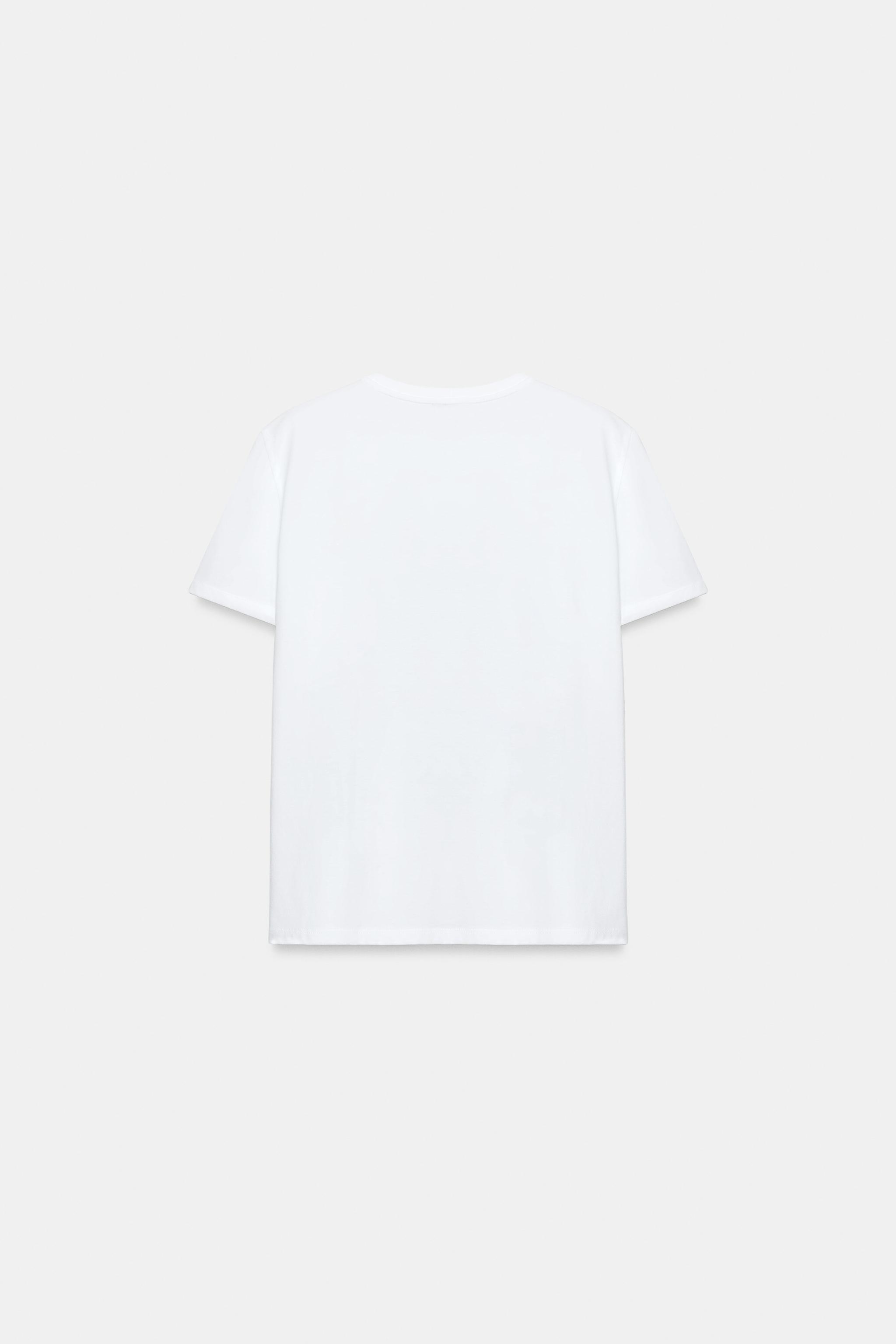 Женские футболки Zara METALLIC SHORT SLEEVE T-SHIRT — фото 6