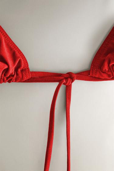 HAUT DE BIKINI PLAGE TRIANGLE - Rouge de Zara - Image 2