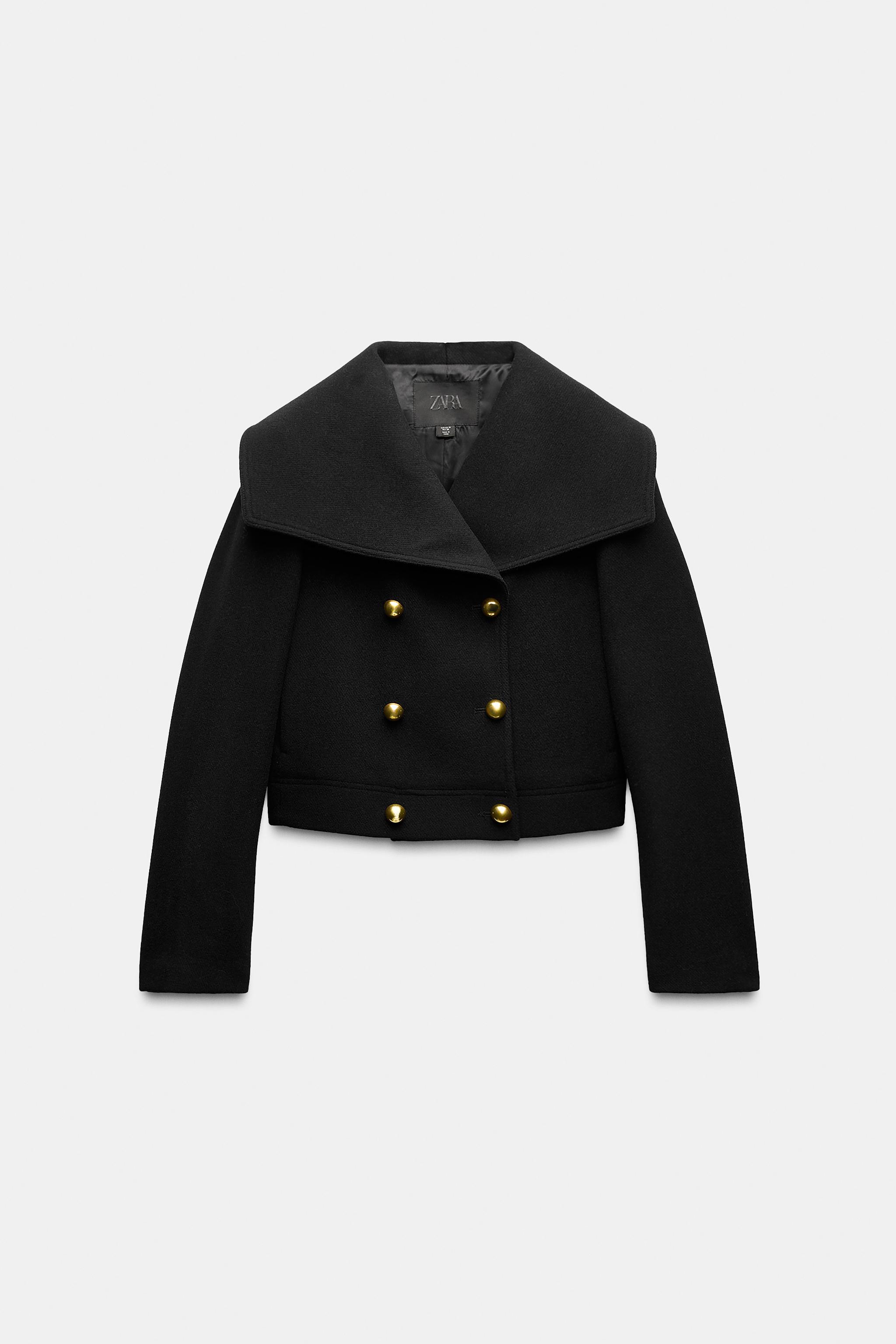 JAQUETA COM LÃ ZW COLLECTION - Preto | ZARA Brasil