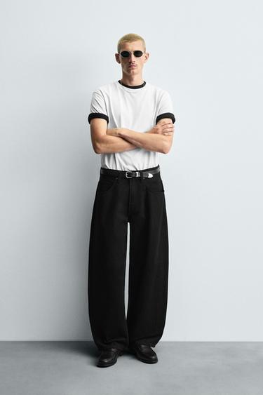 Zara BALLOON FIT JEANS - Black