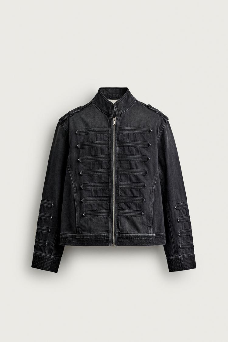CROPPED FIT JACKET WITH SHOULDER TABS