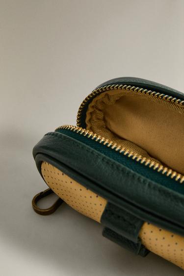 ÉTUI POUR BALLES ET TEES DE GOLF - Écru / Vert de Zara - Image 3