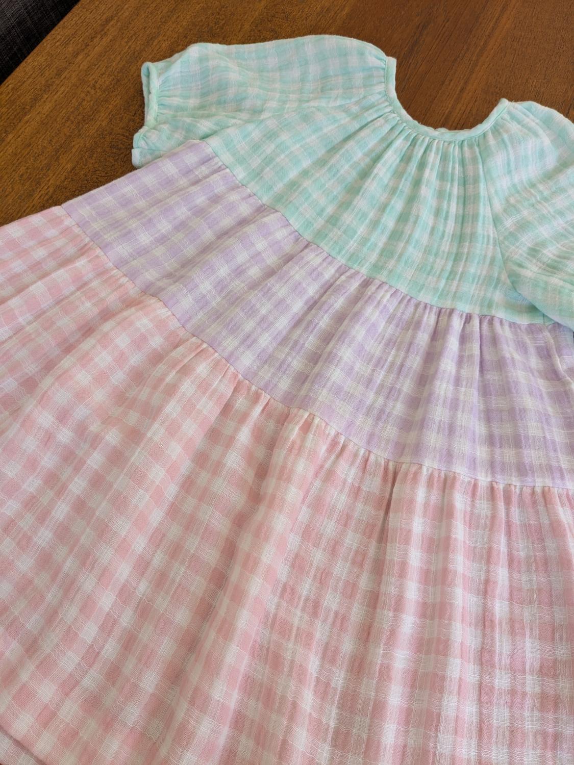 TIERED GINGHAM DRESS - Image 5