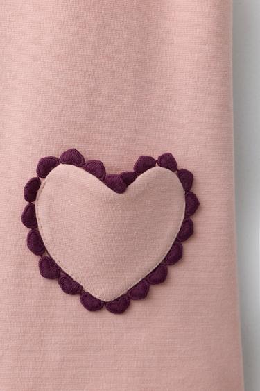 ROBE EN MAILLE POINT ROME POCHES CŒUR - Rose de Zara - Image 3