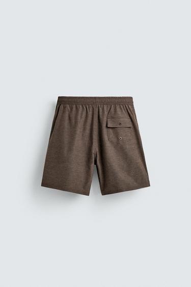 MAILLOT DE BAIN LONG TEXTURÉ - Marron de Zara - Image 1