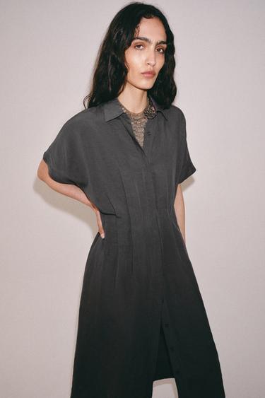 ZW COLLECTION SHIRT DRESS - Grey by Zara - Image 1