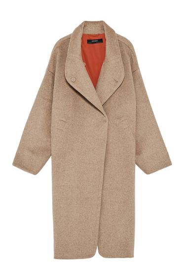 LONG COAT WITH WRAPAROUND COLLAR