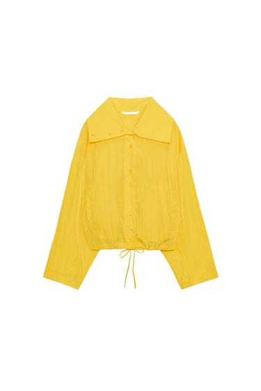 ZW COLLECTION STAND COLLAR BOMBER JACKET - Yellow by Zara