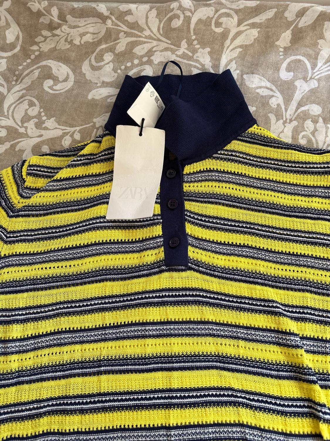 STRIPED KNIT POLO SHIRT - Image 2