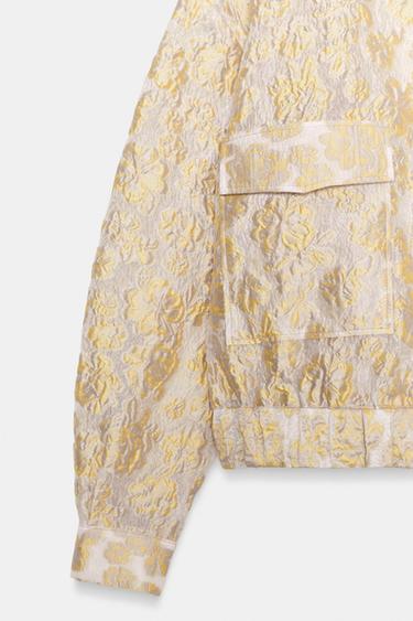 BOMBER JACQUARD - Jaune clair de Zara - Image 8