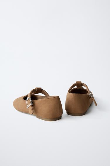 BALLERINES À BRIDE EN T - Marron de Zara - Image 4