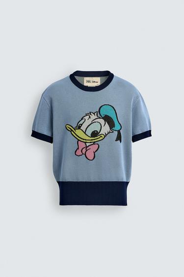 ÁO PHÔNG DỆT KIM HÌNH VỊT DONALD HARRY LAMBERT FOR ZARA X DISNEY - Xanh dương từ Zara