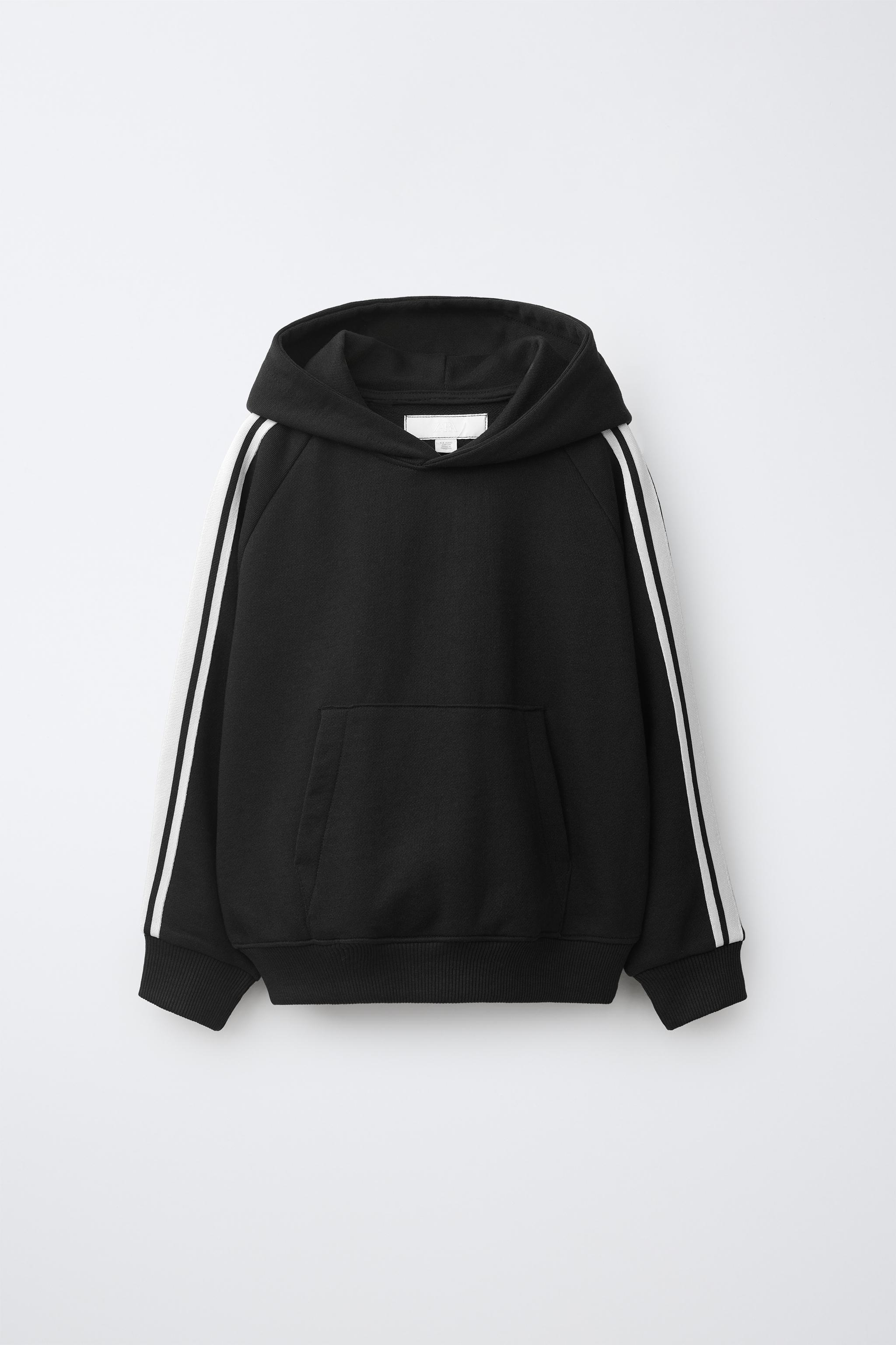 HOODIE AND SIDE-STRIPE JOGGER SET