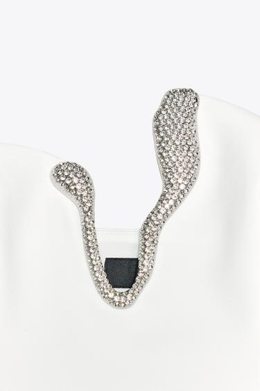 JEWEL CROP TOP - Oyster-white by Zara - Image 6