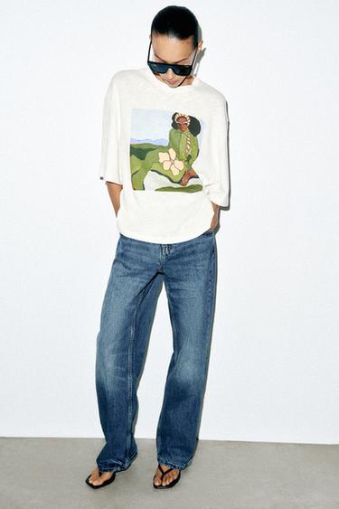 CORTNEY RUSTIC T-SHIRT - Ecru by Zara - Image 0