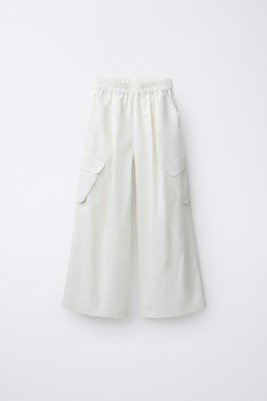 PANTALÓN CARGO PINZAS - Crudo de Zara