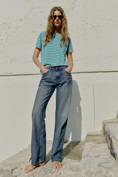 JEANS Z1975 STRAIGHT HIGH-WAIST LONG LENGTH - Mid-blue by Zara
