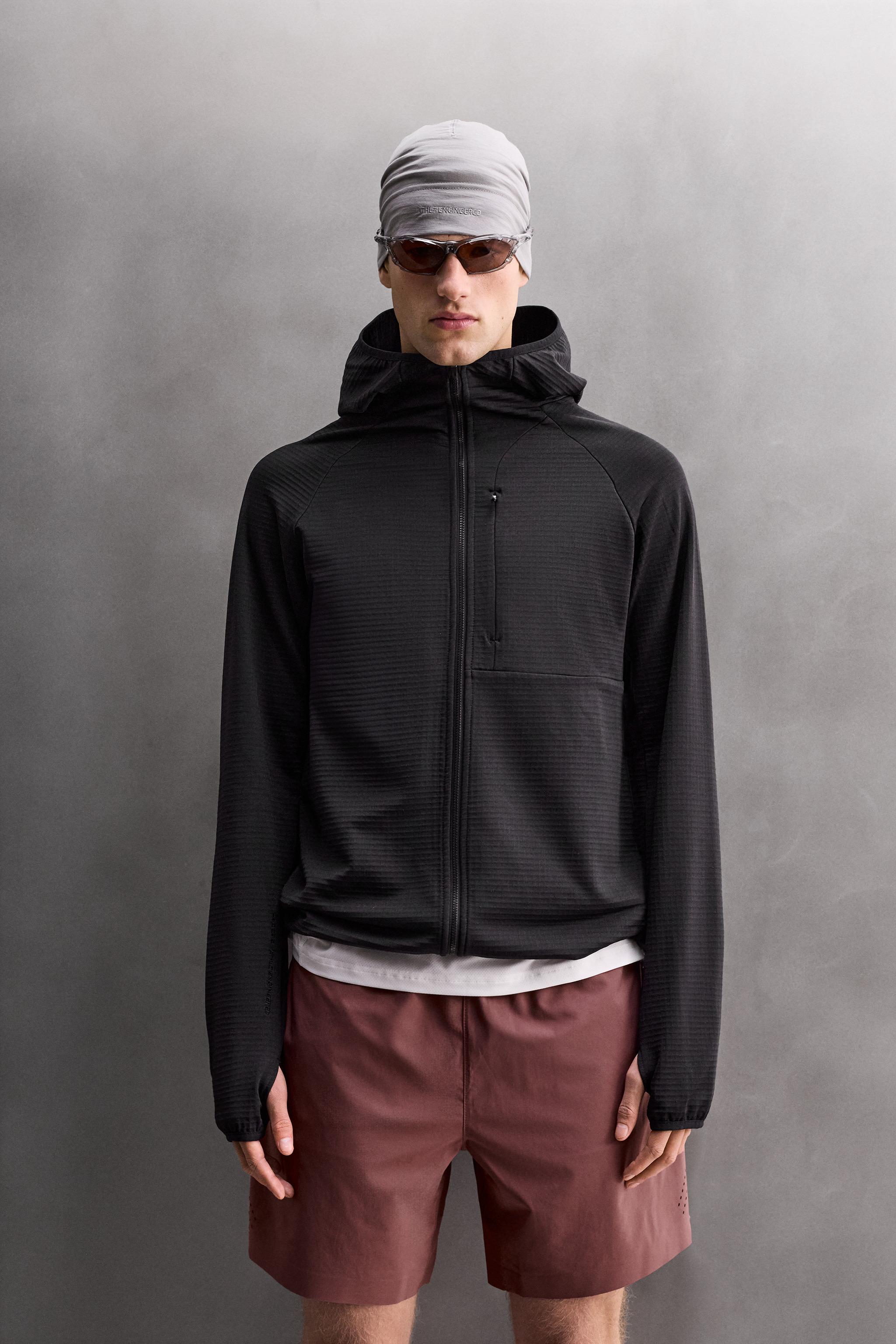 SWEAT TECHNIQUE À CAPUCHE BIMATIÈRE POLAIRE