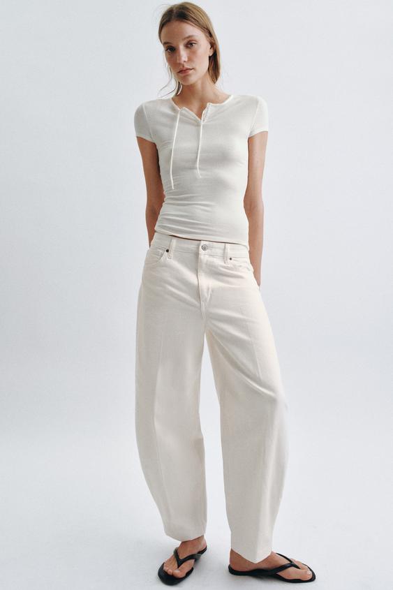 ZW COLLECTION BARREL HIGH WAIST JEANS from Zara - $79.90