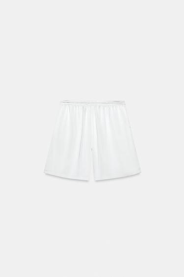 BERMUDA SATINÉE AVEC STOPPER - Blanc de Zara - Image 5