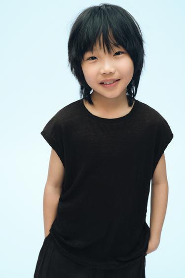 T-SHIRT AUS STRICK, 100 % LEINEN X FANGLU LIN - Schwarz von Zara - Bild 0
