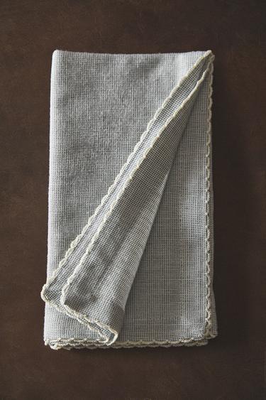 ZESTAW SERWETEK FALOWANE (ZESTAW 2 SZT.) - Szary Zara