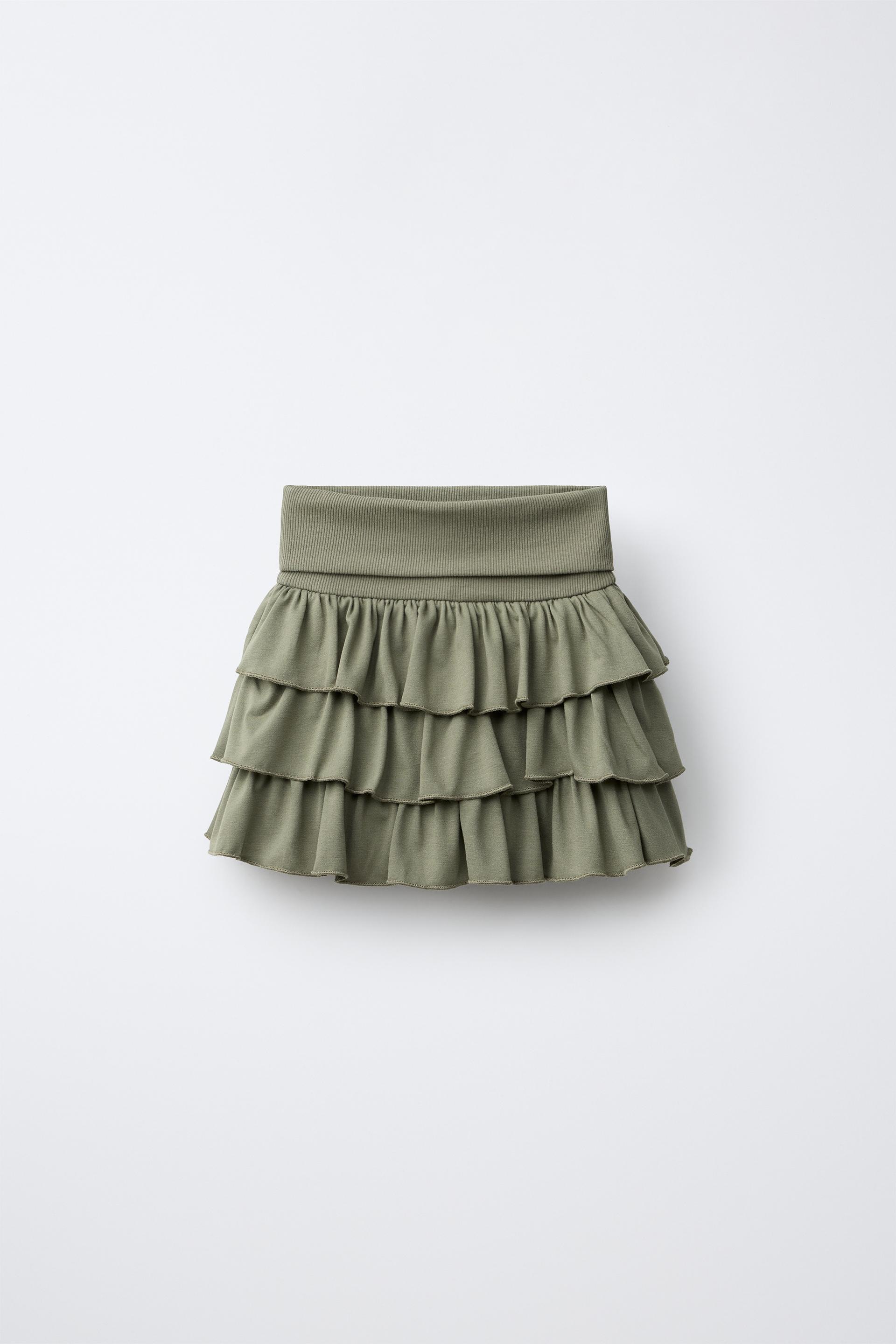 Ruffled Skirt With Turn-Up Waist