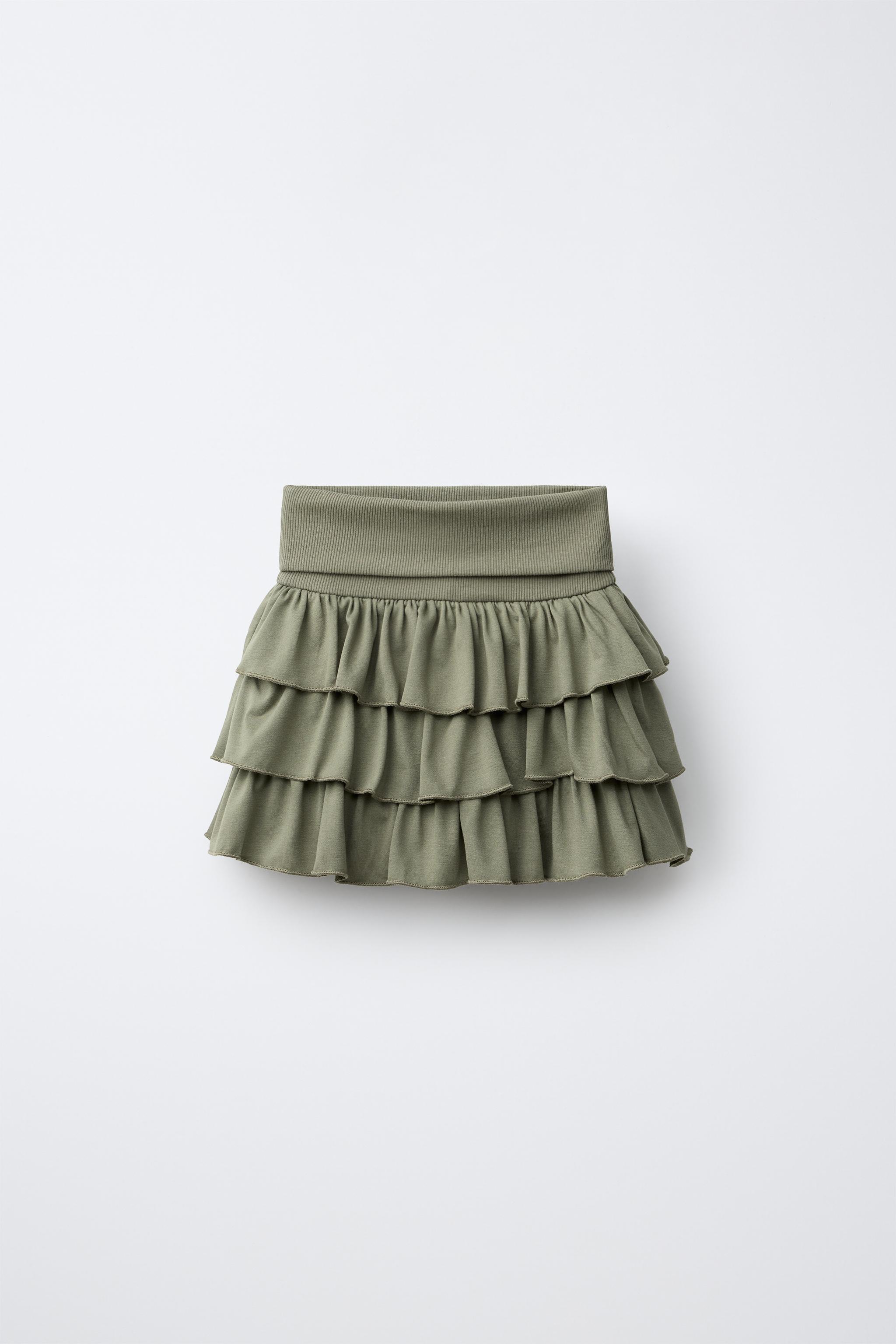 RUFFLED FOLDED-WAIST SKORT