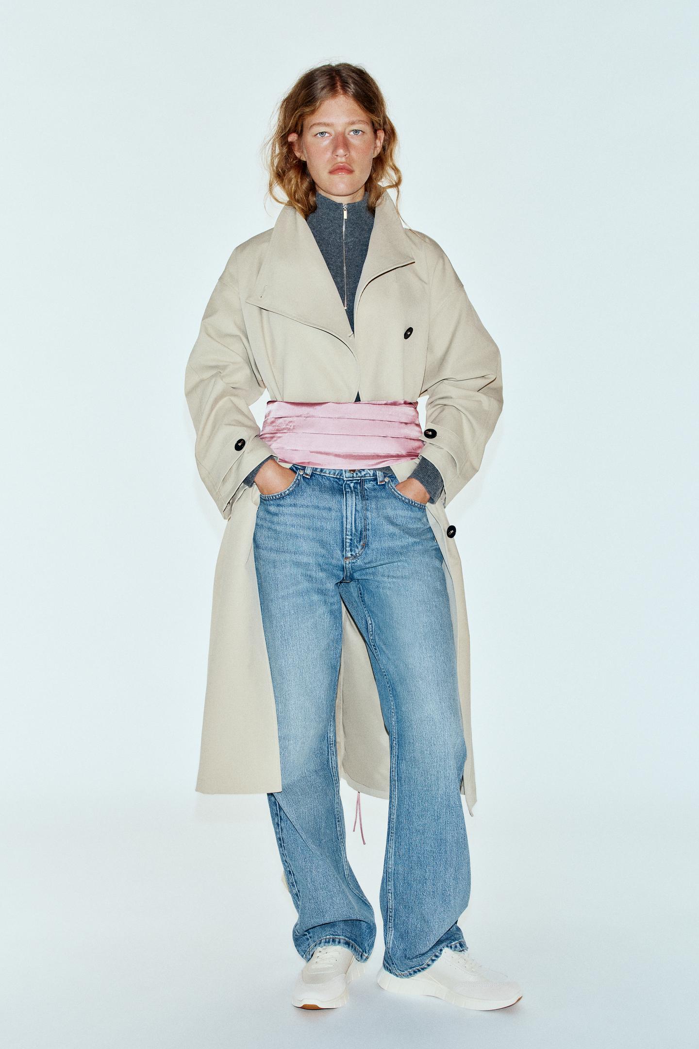 Женские кроссовки Zara Contrast Heel, цвет: Молочный белый — фото 2