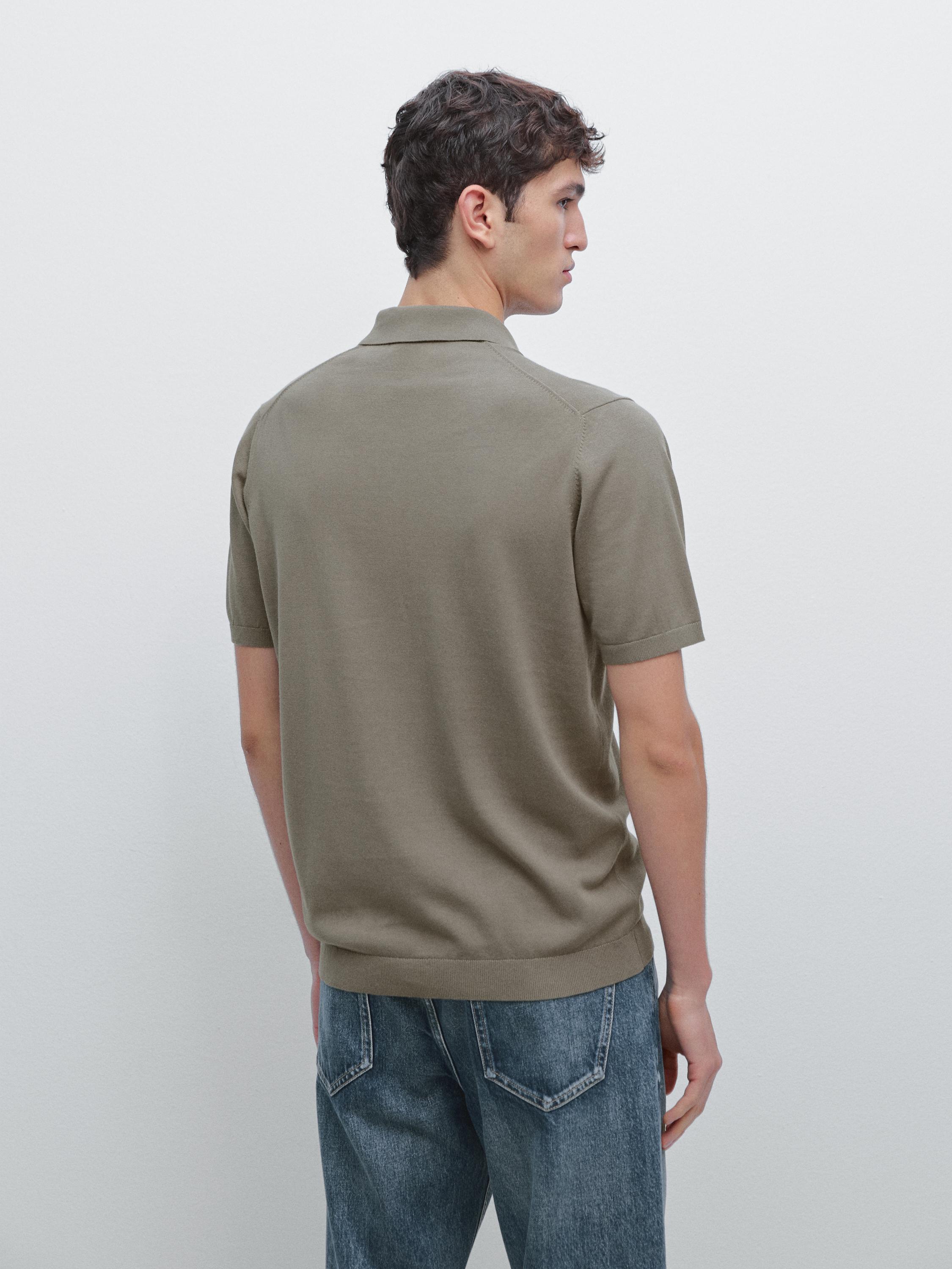 100% cotton knit short sleeve polo shirt