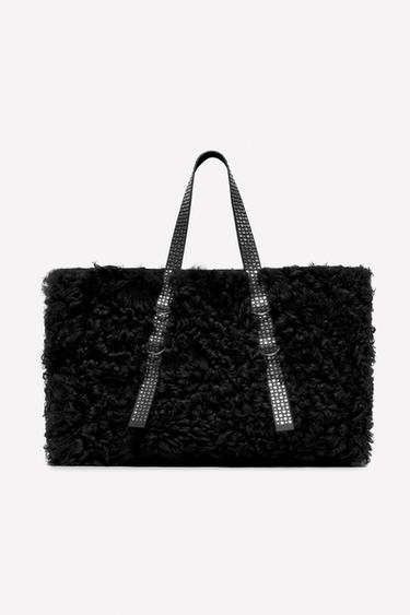 페이크 퍼 숄더백 LUDOVIC DE SAINT SERNIN x ZARA - Zara의 블랙 - 이미지 0