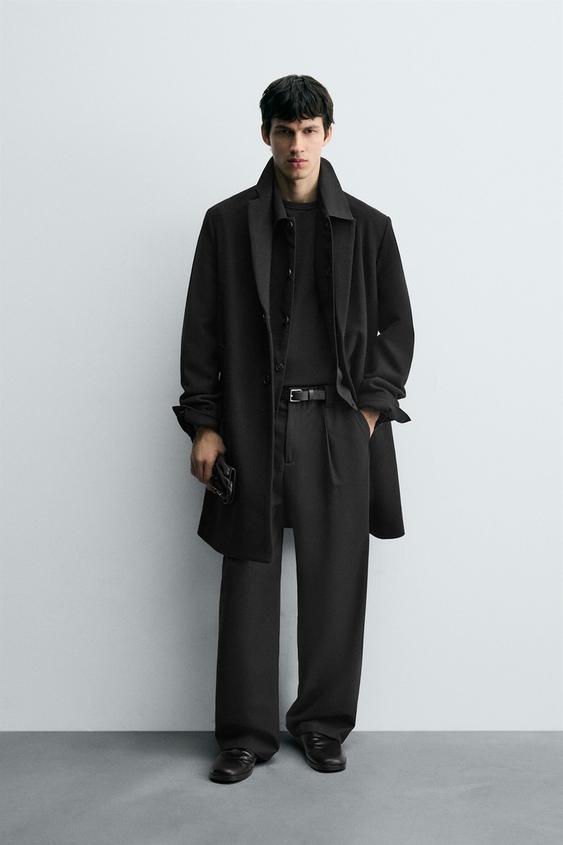 Zara Wool Coat Cappotto Nero Oversize Zara Cappotto Oversize