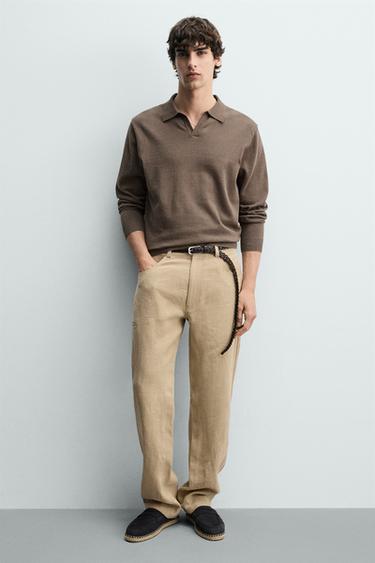 LEATHER LOAFER ESPADRILLES - Navy Blue by Zara - Image 0