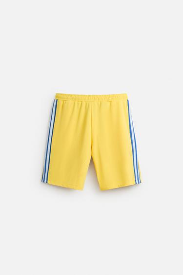 OPEN KNIT TEXTURED TECHNICAL BERMUDA SHORTS - Yellow by Zara - Image 5