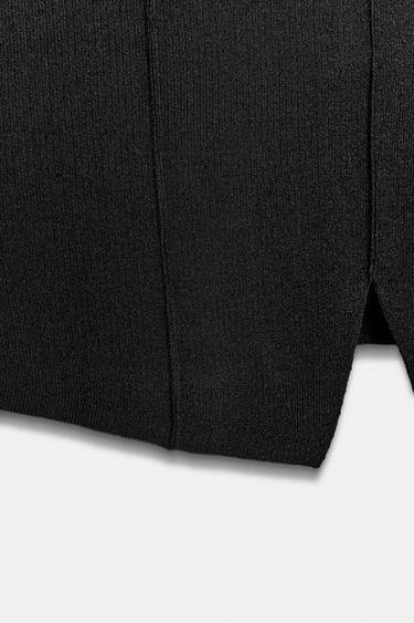 KNIT PEPLUM TOP - Black by Zara - Image 8