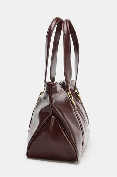 SAC PORTÉ ÉPAULE DÉTAILS MÉTALLIQUES - Bordeaux de Zara - Image 4