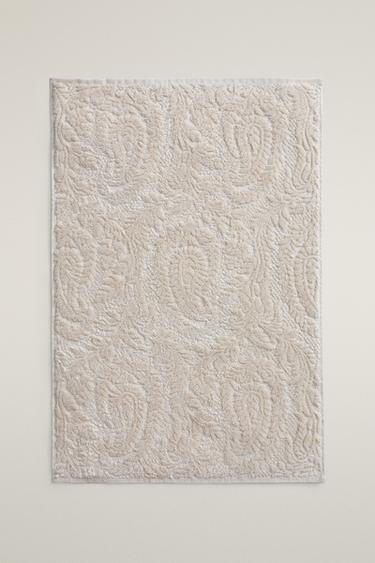 PAISLEY JACQUARD BATH MAT - Sand by Zara - Image 0