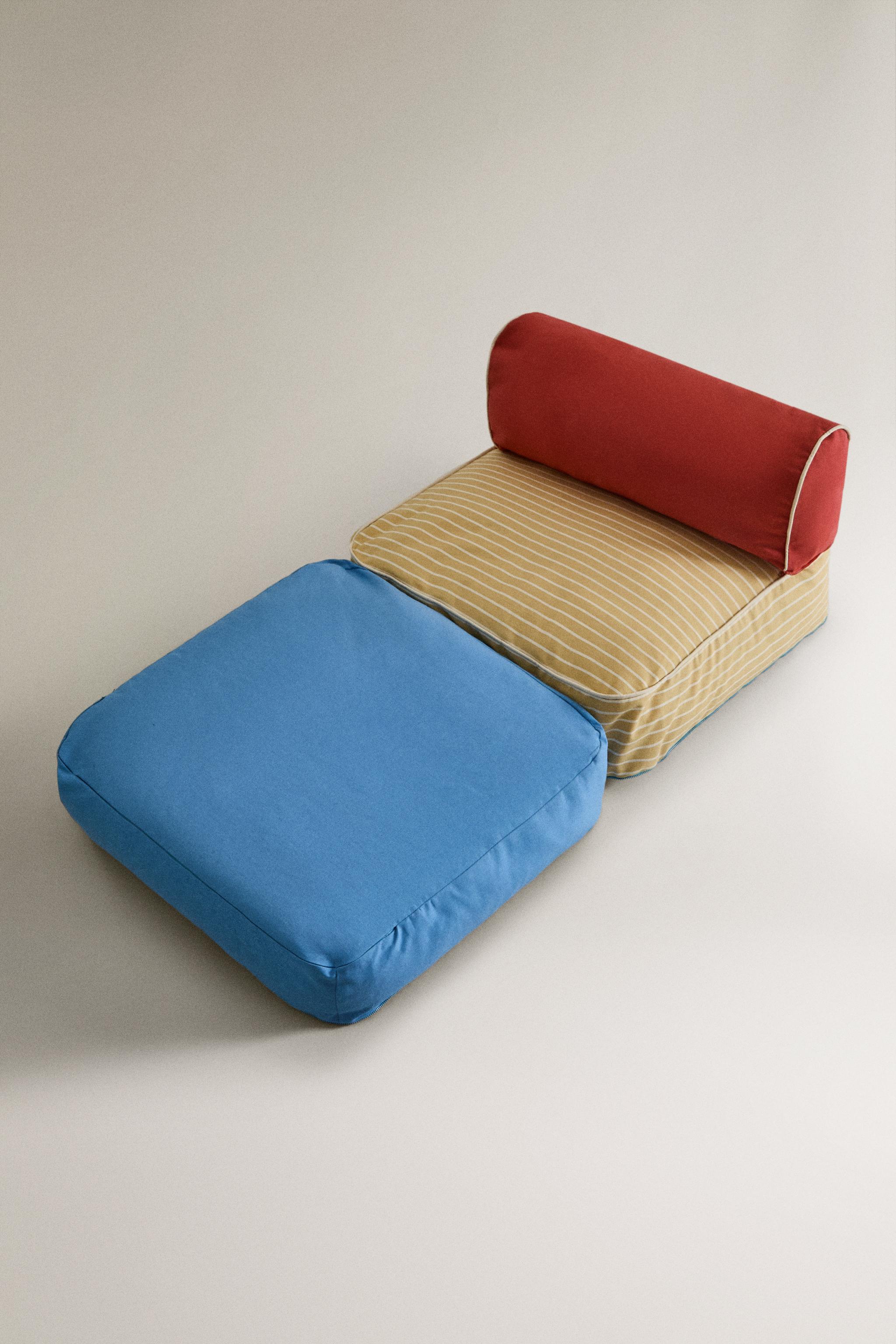 Children's Detachable Cotton Floor Pouffe - Stylish & Comfy
