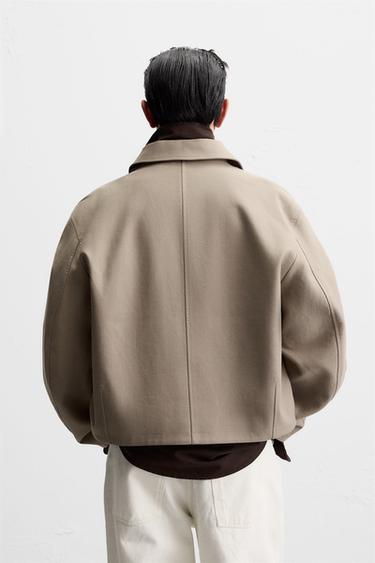 CONTRAST RELAXED FIT JACKET - Taupe grey by Zara - Image 2