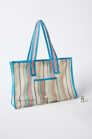 MESH TOTE BAG - Blue by Zara - Image 7
