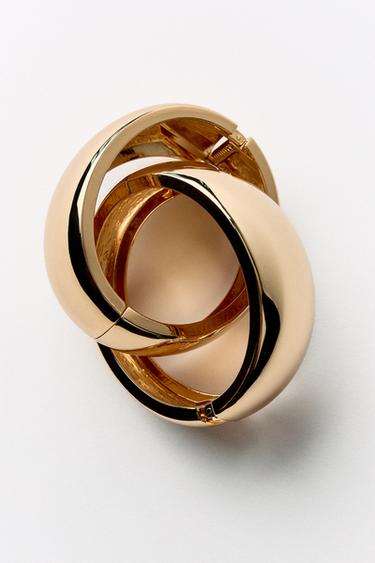 Zara 2-PACK OF METALLIC BRACELETS - Golden