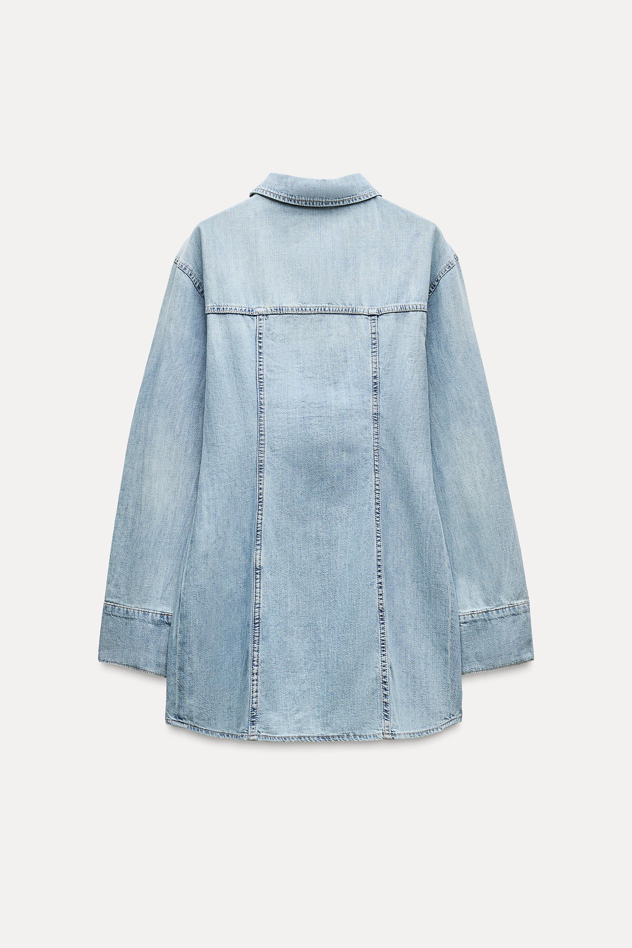 DENIM TRF SHIRT DRESS