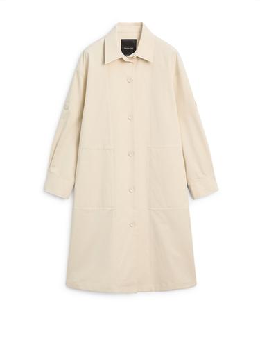 Trench manches retroussées coton - Jaune clair de Zara