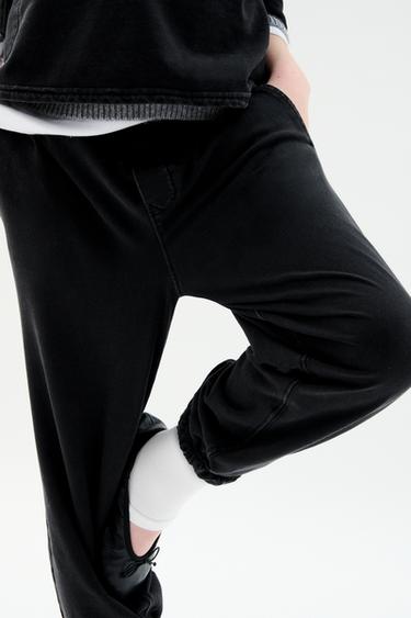 PLAIN JOGGER TROUSERS - Black by Zara