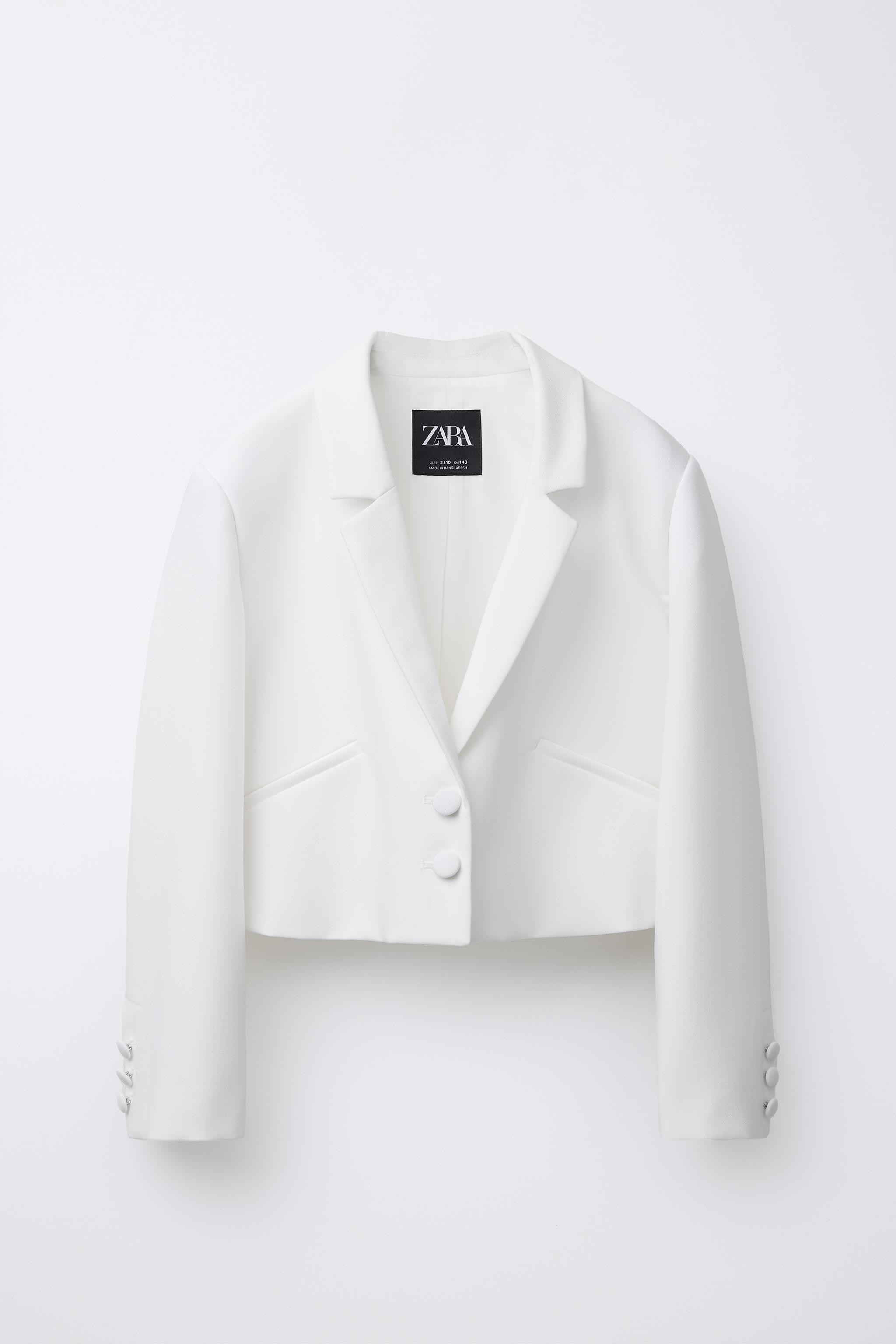 Zara | Jackets & Coats | Zara Cropped Satin Blazer Size L