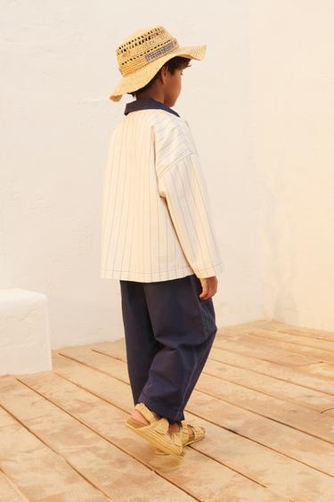 LIMITED EDITION CONTRAST COLLAR STRIPED JACKET - 010 by Zara - Image 3