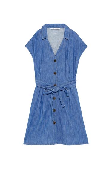 DENIM DRESS WITH BELT