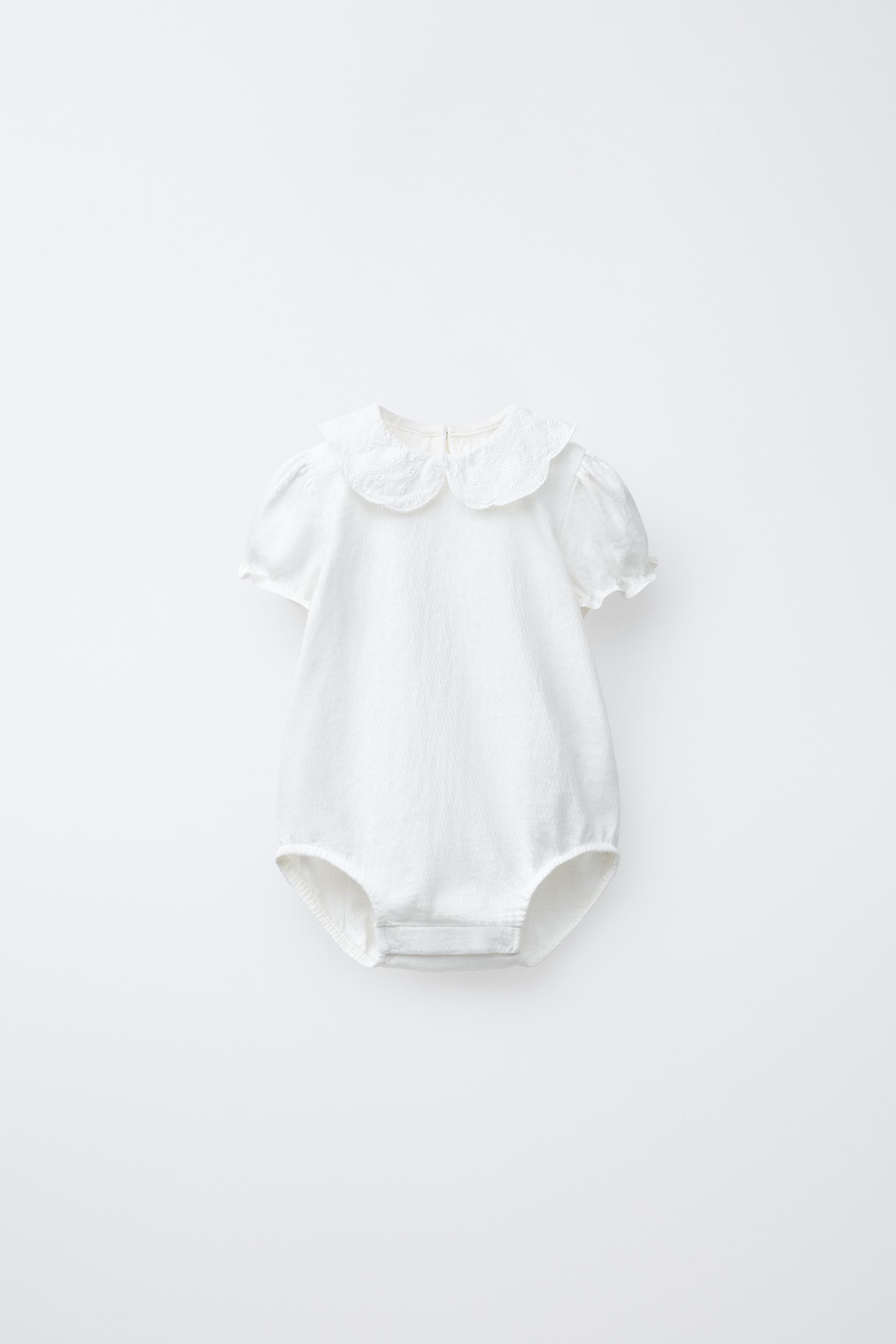 【Dodo Bar Or】 Lola embroideredコットントップ PRINTED TOP WITH EMBROIDERED EYELETS - Ecru / Khaki | ZARA
